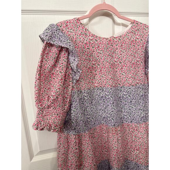 Floral Maxi Dress in Pink and Blue - Picture 5 of 11